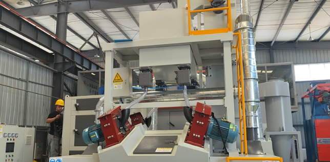 南平板材除锈强化，通过式抛丸机应用案例